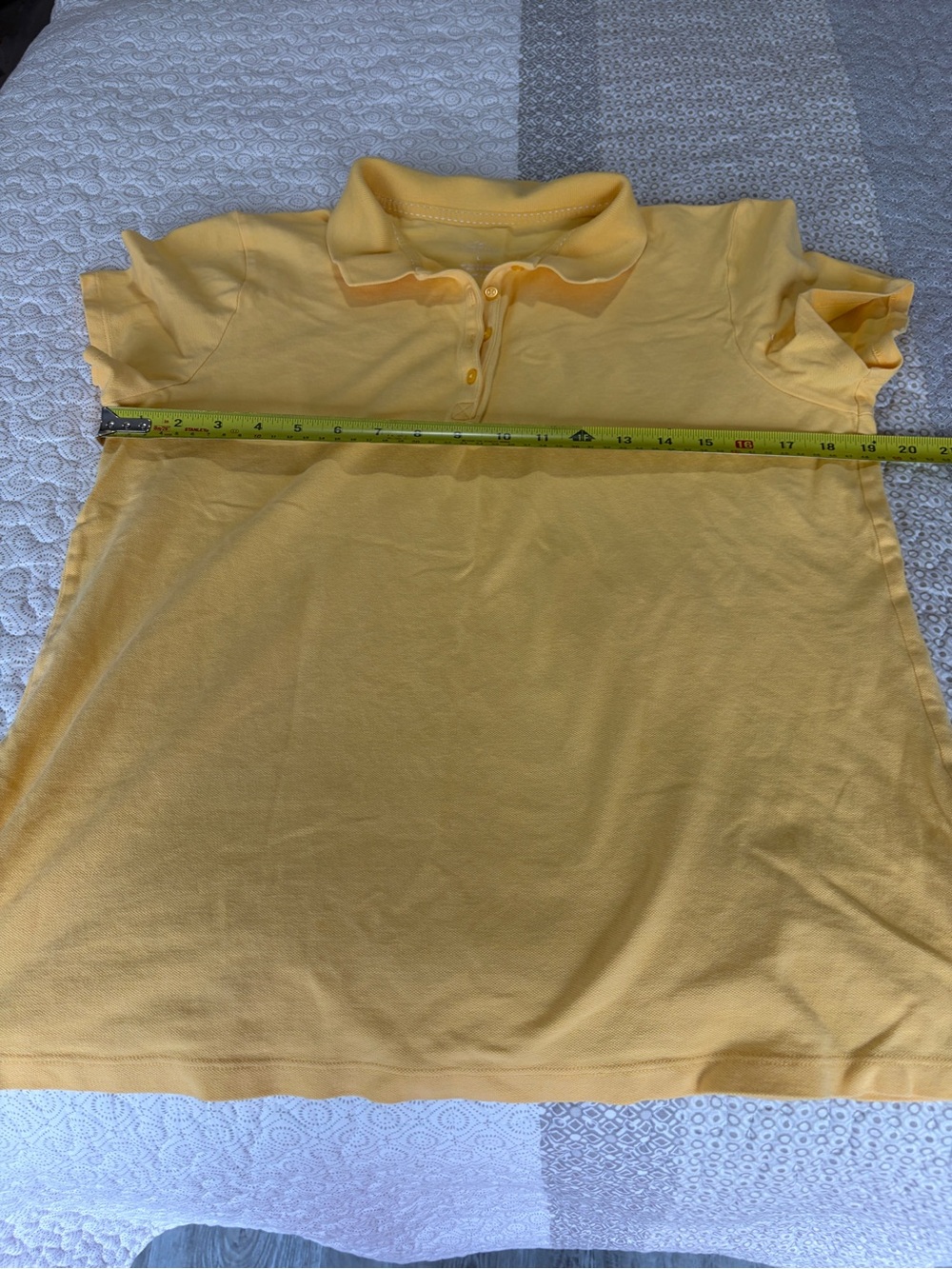 St.John Bay Yellow Women's Polo Shirt. Short sleeve